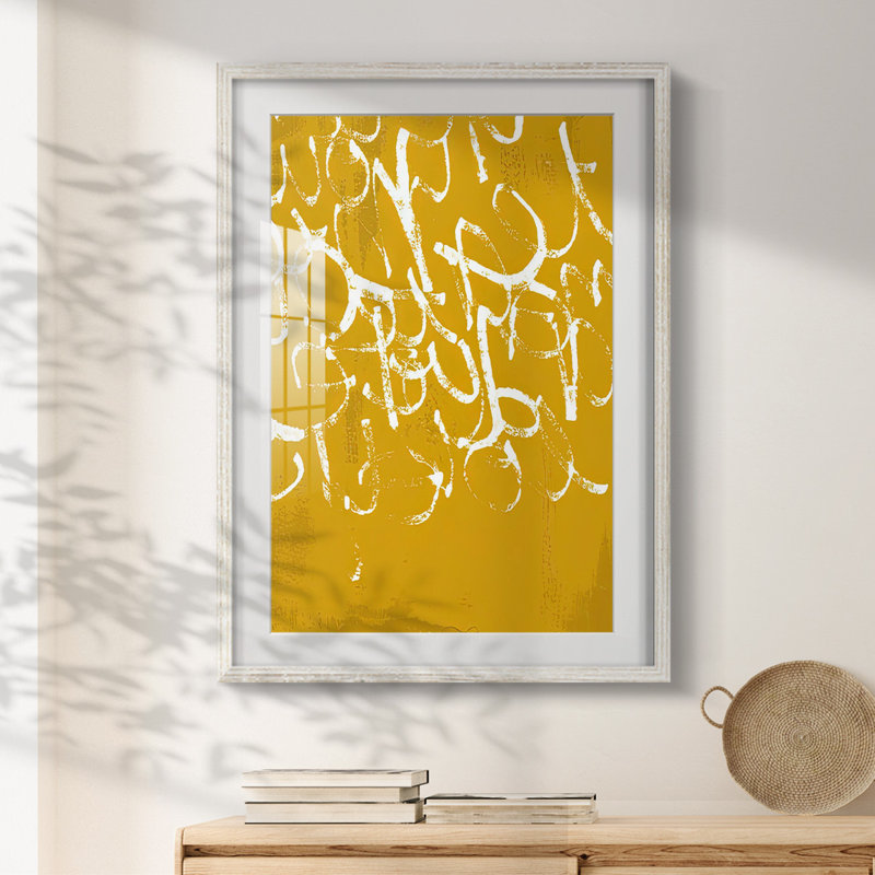 Escrito II - impression encadrée, H 19,5 po x l 16,5 po, Blanc