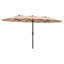 Parasol rectangulaire double face avec base et sac de sable - Parasol de marché pour piscine -2141382174