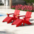 Chaise Adirondack moderne en poly avec repose-pieds (ensemble de 2)