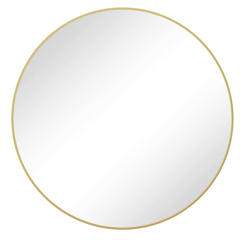 Miroir mural 36 po - Cadre en métal pour chambre à coucher, salle de bain, salon, lignes simples et lisses