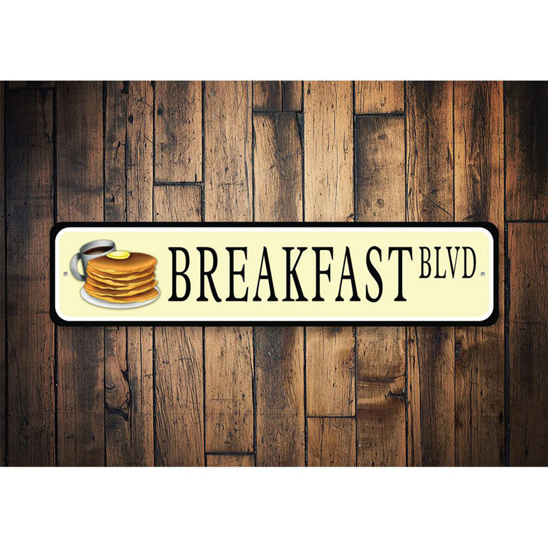 Plaque de petit-déjeuner en aluminium, H 6 po x l 24 po x P 0,06 po