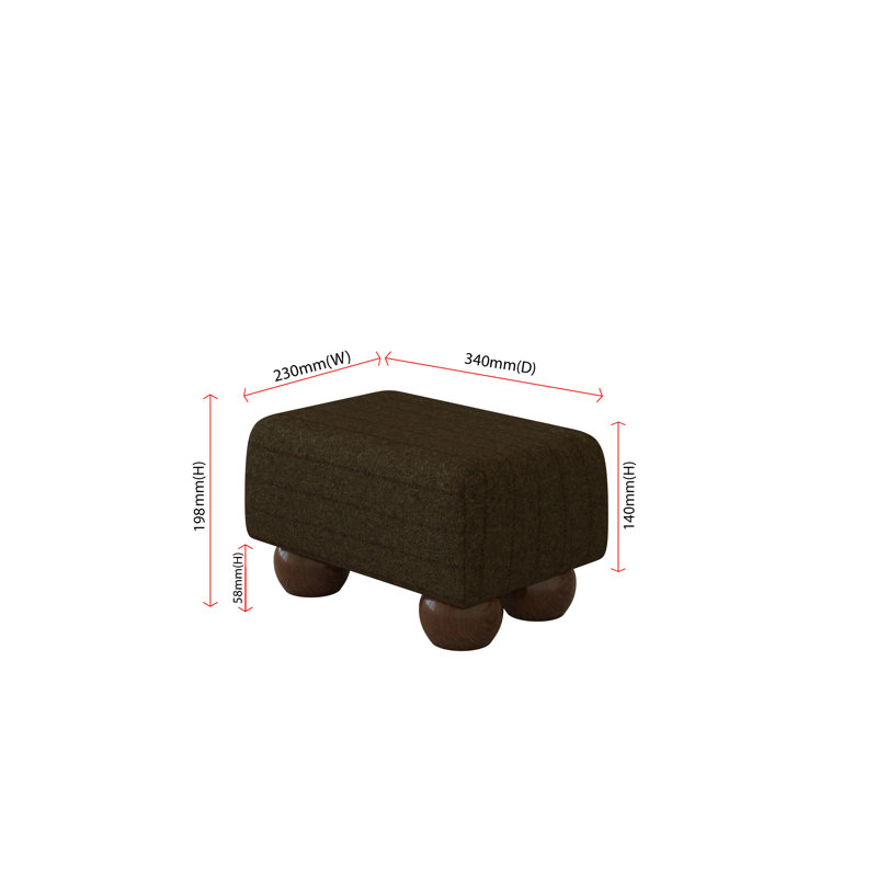 Manufactured Wood Accent Stool, Cyprus Green, Mahogany Wood