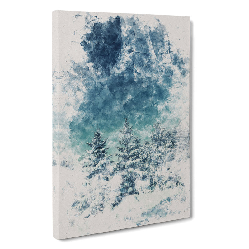 Winter Forest Vol.9 Watercolour - Wrapped Canvas, 50cm H x 35cm W x 3cm D