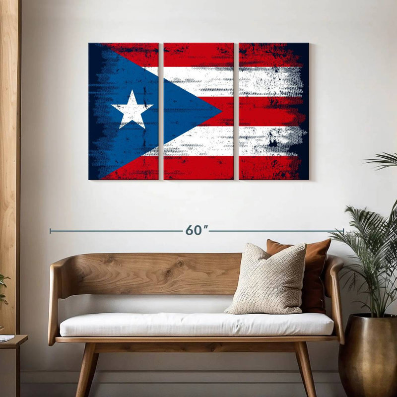 Drapeau portoricain Borges foncé, H 28 po x l 45 po