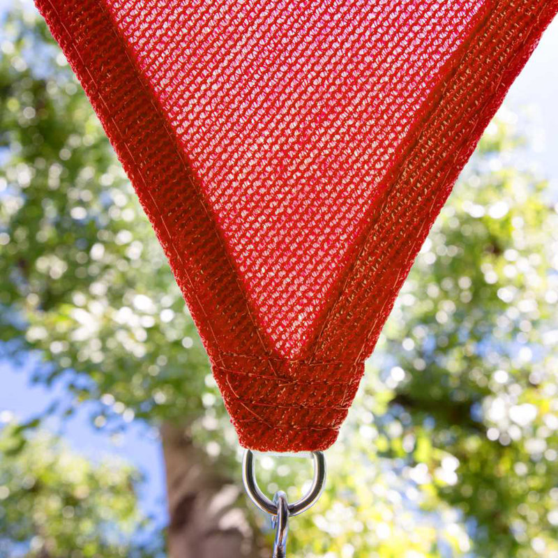 Colourtree Sun Shade Sail Rectangle Canopy Fabric Cloth Screen, Water Permeable & UV Block UPF50, Red, 10 ft. x 20 ft.