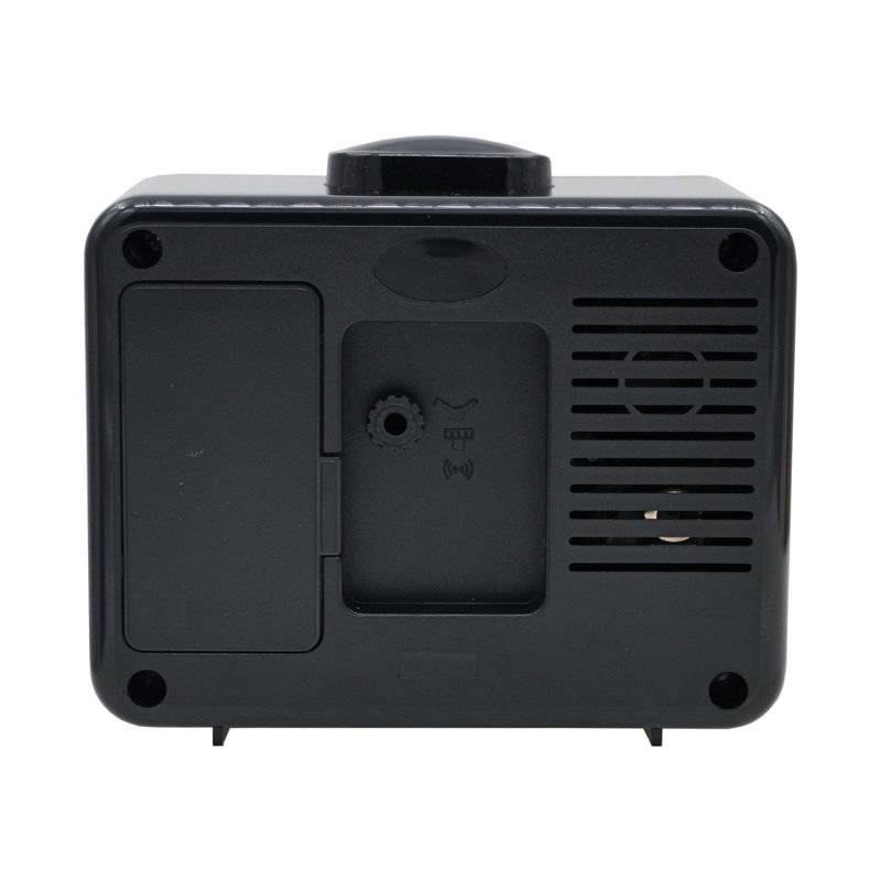Seiko Black Analog Quartz Alarm Clock with LumiBrite Hands