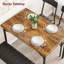 Space-Saving 4-Piece Dining Table Set with Upholstered Chairs & Bench – Compact Industrial Kitchen & Dining Room Furniture – Ideal for Small Spaces – Vintage Colour
