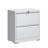2-Drawer Lateral Metal File Cabinet with Lock, White Steel Office Filing Unit