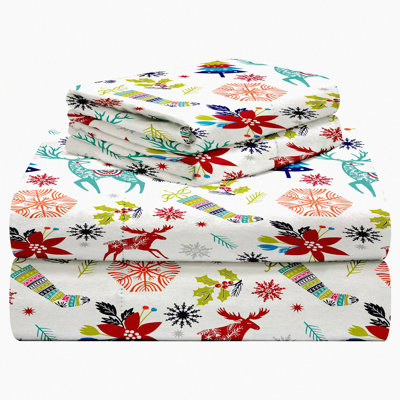 CozyCotton FlannelJoySheet Set- DeepPocketsSoftFitElasticComfyBrushed