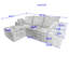 Canapé d'angle, canapé modulaire, canapé modulaire, canapé-lit, fabriqué en éponge haute densité et en tissu moelleux doux, avec plusieurs combinaisons disponibles-1877576072