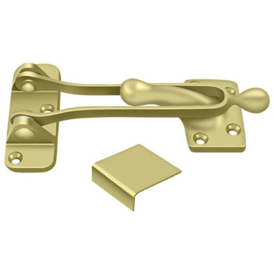 Deltana DG525U3 5" Door Guard; Bright Brass Finish