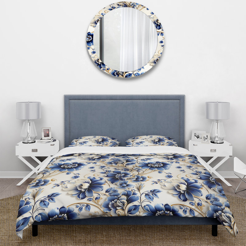 Ensemble de housse de couette Cobalt, Housse de couette pour très grand lit et 2 très