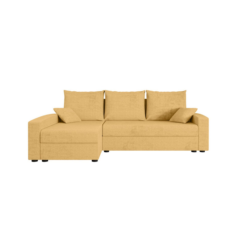 Shray 3 Seater Corner Sofa , Mustard yellow - Matana09