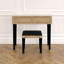Coiffeuse de maquillage avec tabouret de coin 2 tiroirs Amaris-22336402