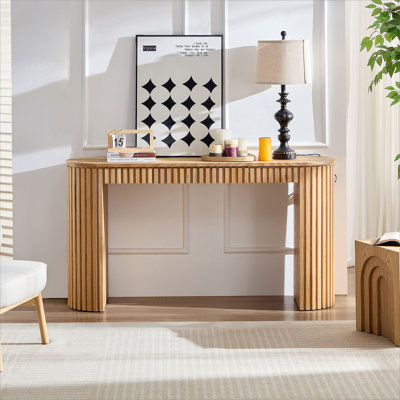Console moderne 59,05 po avec tiroir pour le vestibule et rayures verticales uniques pour le vestibule du vestibule