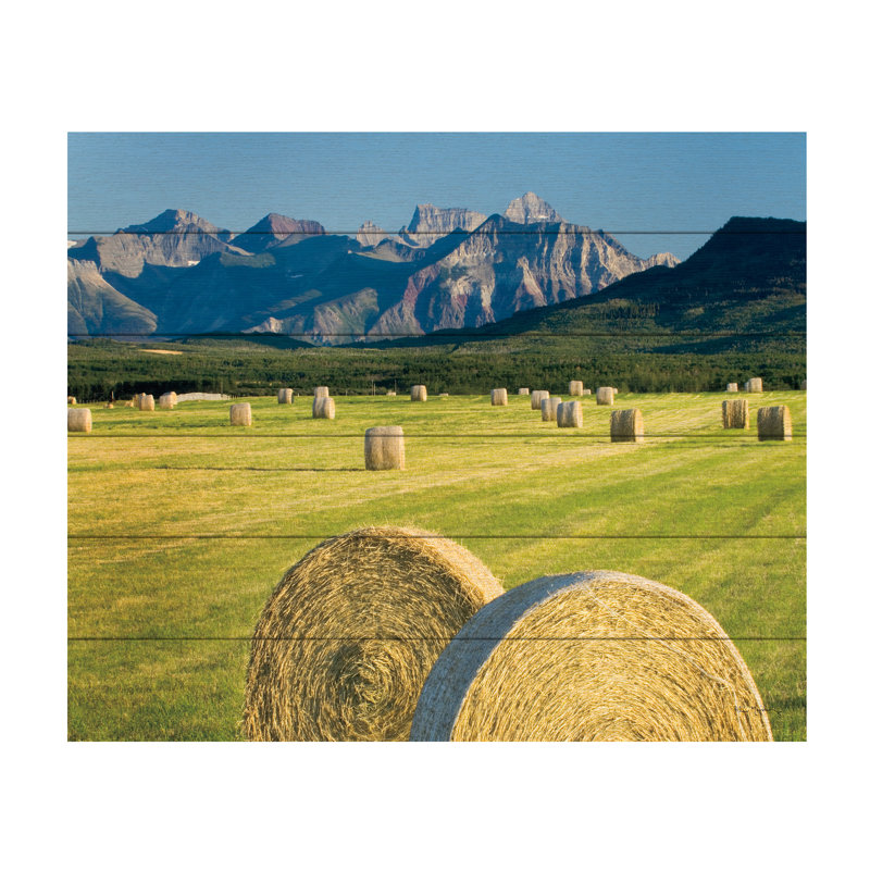 «Waterton Hay Bales» par Alan Majchrowicz, L 22 po x H 18 po