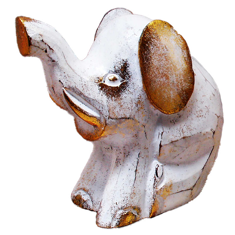 Figurine Caffey, 4" H x 5" lx 4" p, Blanc