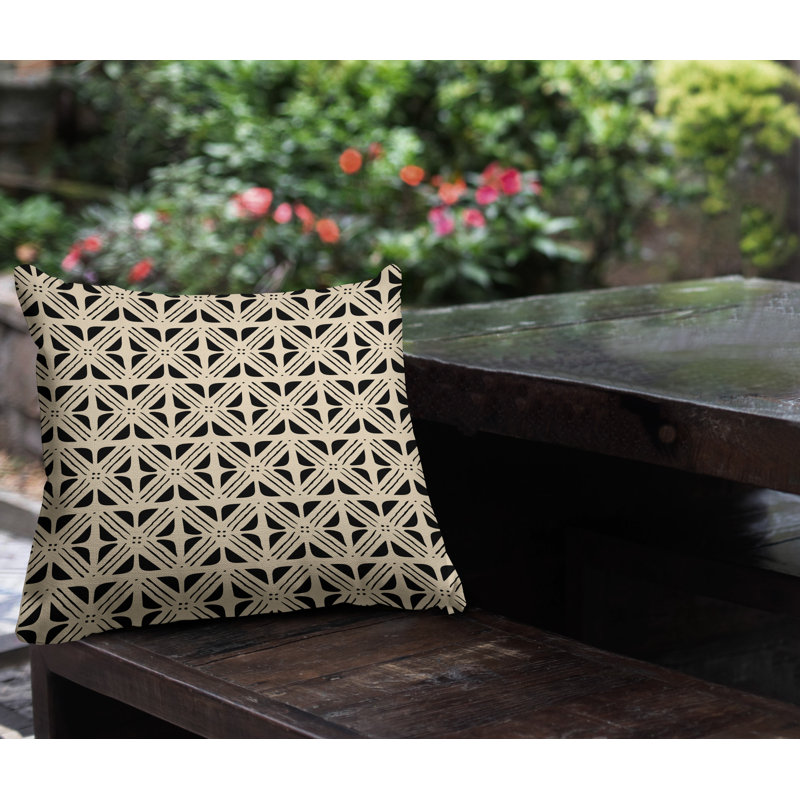 Housse de coussin d'extérieur carré et insert, 15 po x 15 po, Beige, Carré