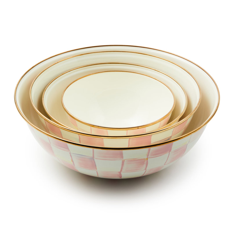 Rosy Check Large Everyday Bowl, 11"