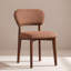 Chaise de salle à manger rembourrée en boucle de style milieu du siècle avec dossier incurvé (ensemble de 4)-1683102699