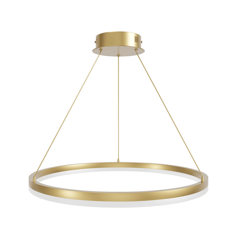 1 - Light LED Pendant, 1.6" H x 23.6" W x 1" D, Gold