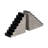 Latitude Run® Striped Steps Bookends, Black/White - A Fusion Of Mdf And Resin Magic
