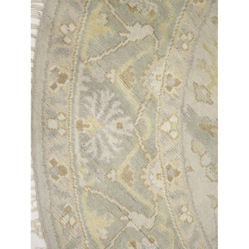 Tapis oriental rond Oushak Chobi Mute