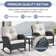 Gaetanino Wicker Rattan Outdoor Rocking Chair Set with Side Table (2 chairs and 1 side table)