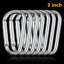 100 pièces de mousqueton 3 po pour porte-clés avec crochets en aluminium en forme de D-109264208