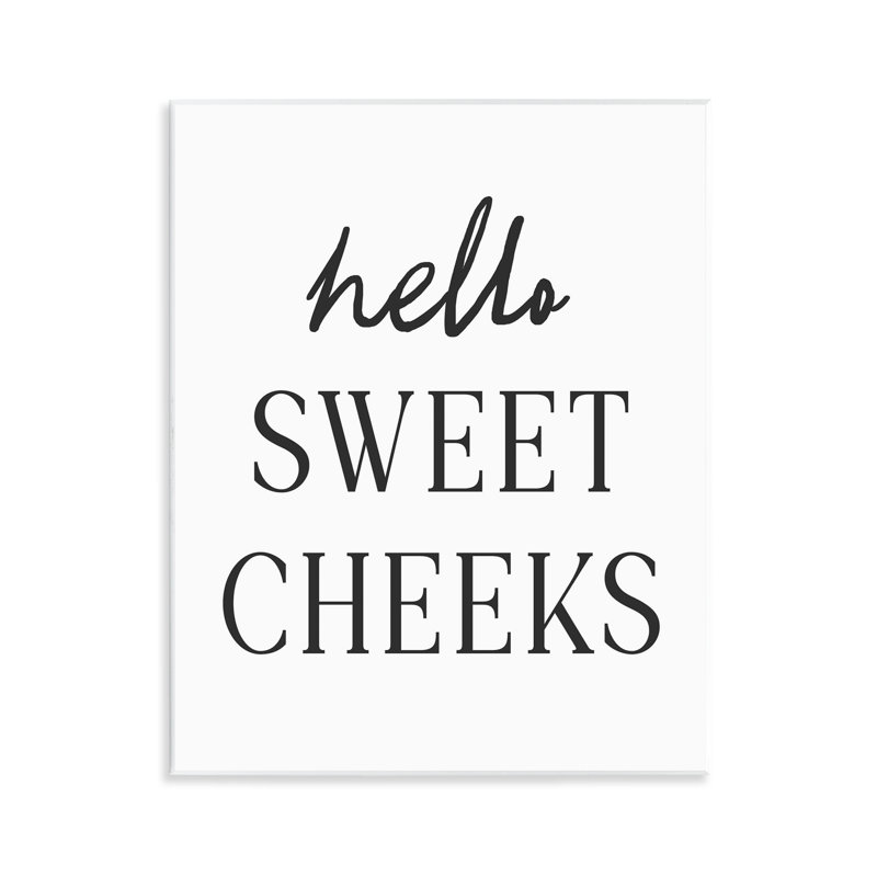 Sweet Cheeks Bathroom Humor Wall Plaque, design by Lettered and Lined