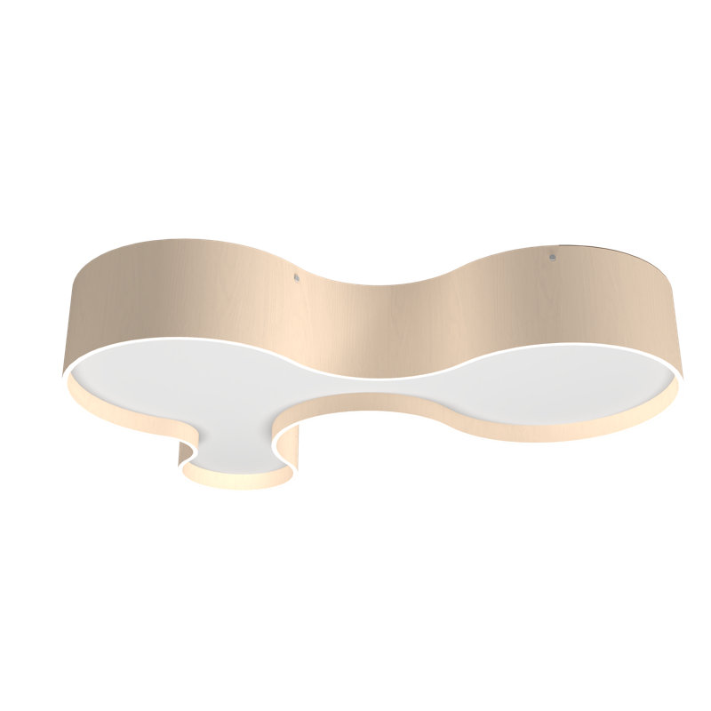 Organic 1 - Light LED Flush Mount, Organic Cappuccino, 7.87" H x 31.5" W x 21.65" D