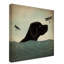 « black dog nage », reproduction d’impression sur toile tendue-31878350