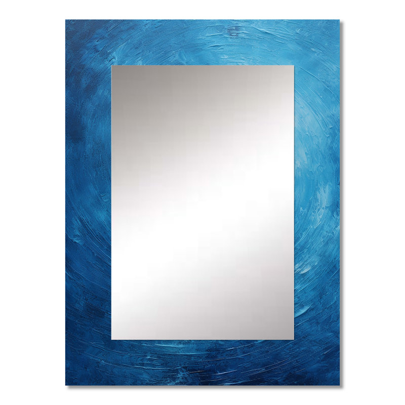 Abstrait spirale révolutionnaire abstraite - miroir mural décoratif spirales abstraites, 32 po x 24 po