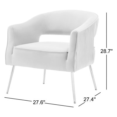 Fauteuil d'appoint en velours Chynna