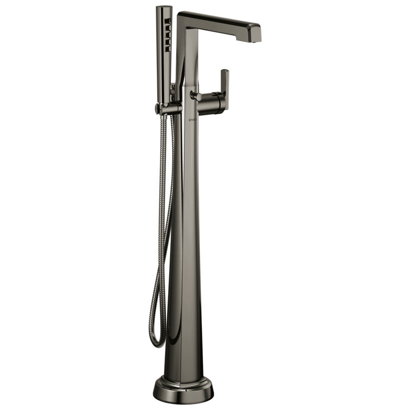 Levoir® Single-Handle Floor Mount Tub Filler, Brilliance Black Onyx