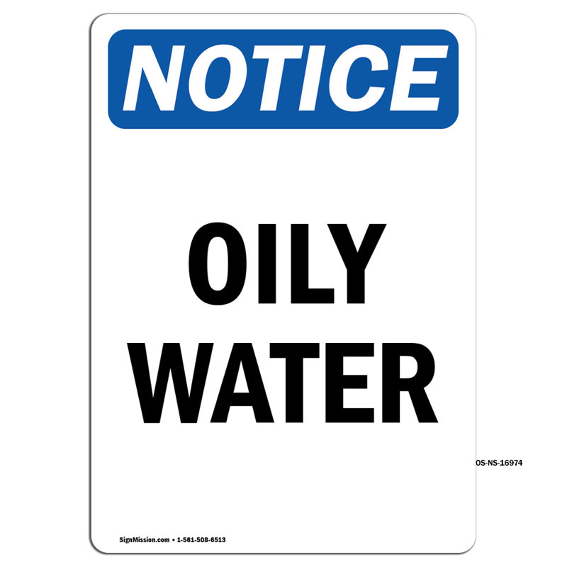 Panneau «Oily Water»