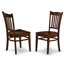 Ensemble de coin-repas 3 pièces pour petits espaces comprenant une table de salle à manger ronde avec piédestal et 2 chaises de cuisine, acajou -1135316392-1135316393-1135316395