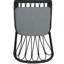 Chaises de salle à manger noires et grises pour l'extérieur en osier (ensemble de 2) - coussins lavables, structure en fer pour la cour arrière-57041428-57041430