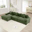 Canapé modulaire surdimensionné en tissu de velours côtelé de 130 po avec coussins décoratifs et repose-pieds Cloud-116743566