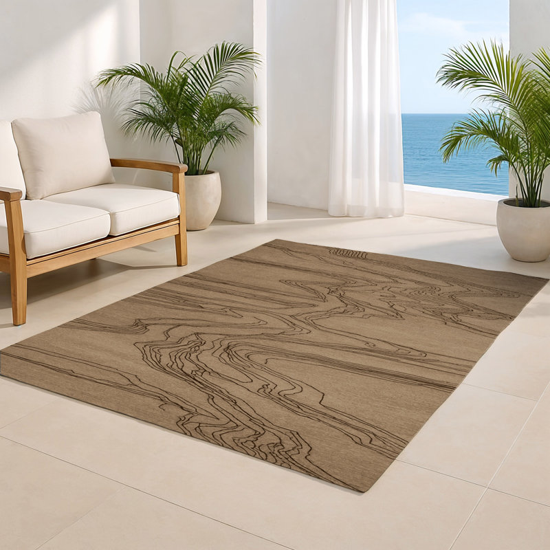 Tapis turc intérieur / extérieur beige, Rectangulaire 2 pi x 3 pi