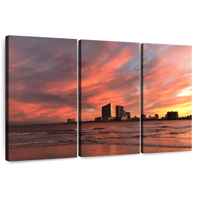 Gillard Brigantine Beach Sunset, 24" H x 38" W