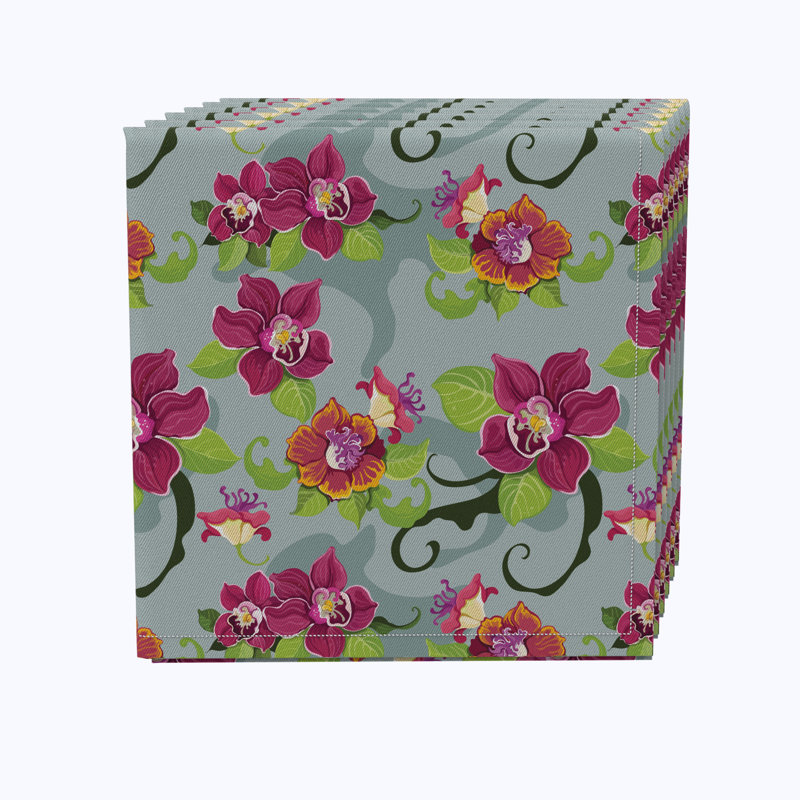 100% Cotton Floral Square Napkin