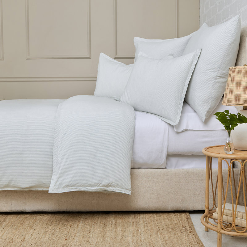 Luke Duvet Cover, Queen Duvet Cover, Light Blue