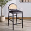 Laylie Rattan And Leather Counter Stool-1887483489