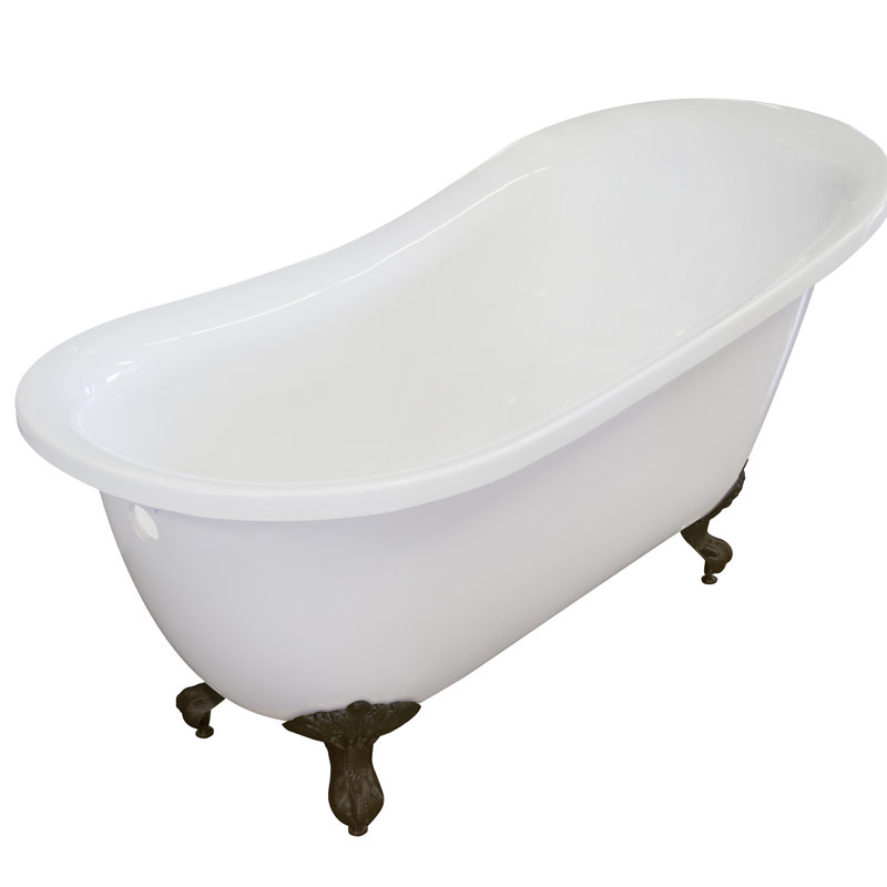 60.75'' x 30'' Soaking Acrylic Bathtub, Bronze