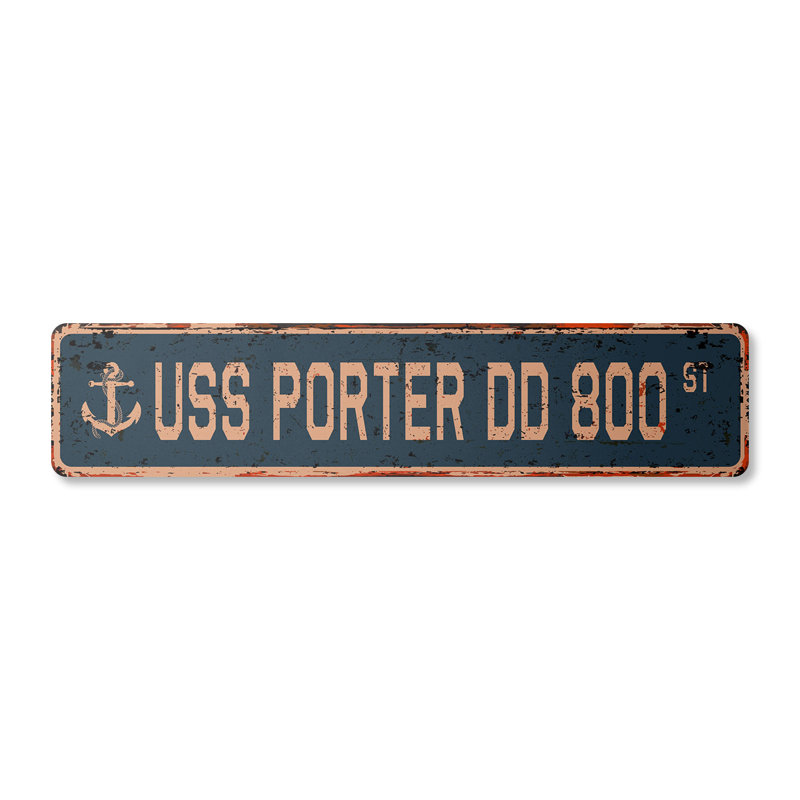 Plaque de rue en plastique robuste Porter Dd 800 4 po x 18 po