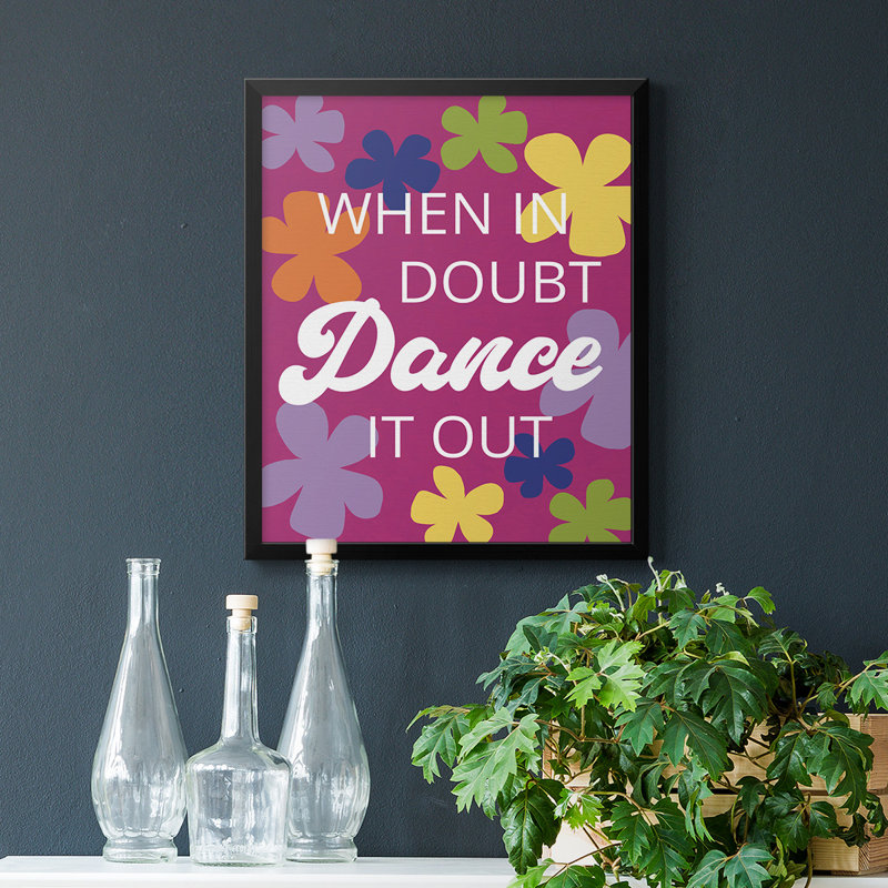 «Dance It Out», toile encadrée de qualité supérieure - prête à être accrochée, Noir, H 24 po x l 20 po