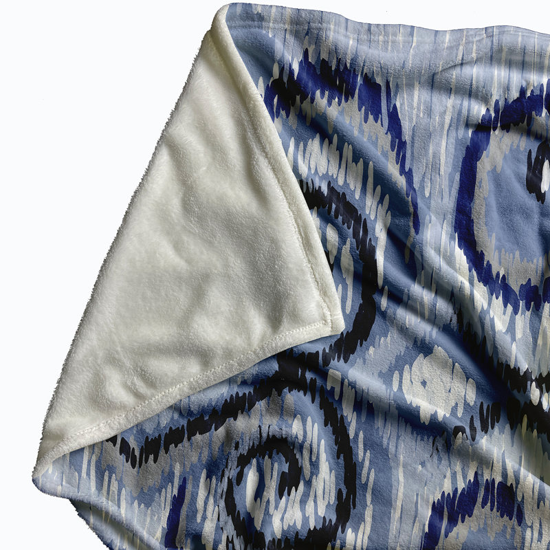 Plain Weave / Muslin Throw Blanket, Blue