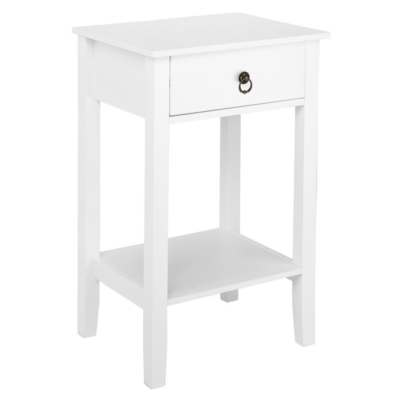 Fairplains 1 - Drawer End Table, White