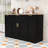 Kitchen Island with 3-Tier Slide-Out Storage Rack, Adjustable Shelf Cabinets and Buffet Cabinet-838867333
